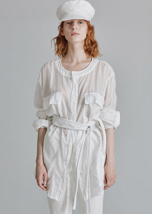 La Vaca Loca is a bold expression of individuality and modern style with a tailored heritage. Crafted from soft cotton , this robe- white belt it is an incredible item that ads chicness to any outfit.