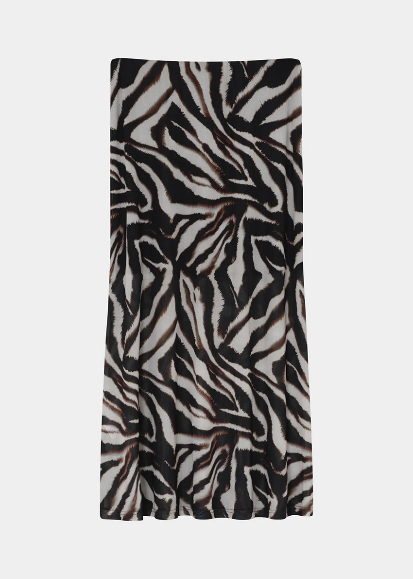 Zebra patterned fabric on a white background