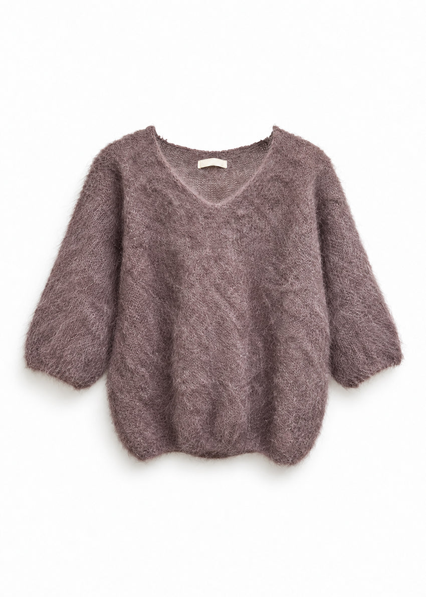 Fluffy Balloon Sleeve Knit