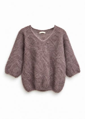 Fluffy Balloon Sleeve Knit