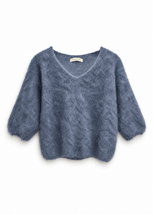 Fluffy Balloon Sleeve Knit