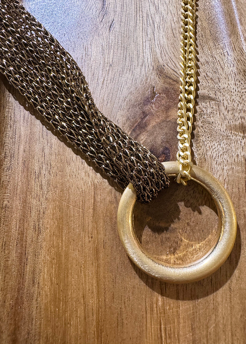 Knitted Mega Ring Necklace