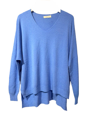 Blue sweater on a white background