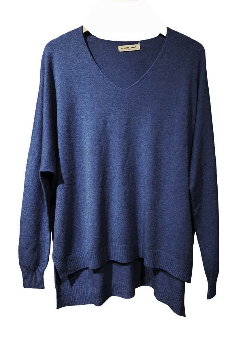 Blue sweater on a white background