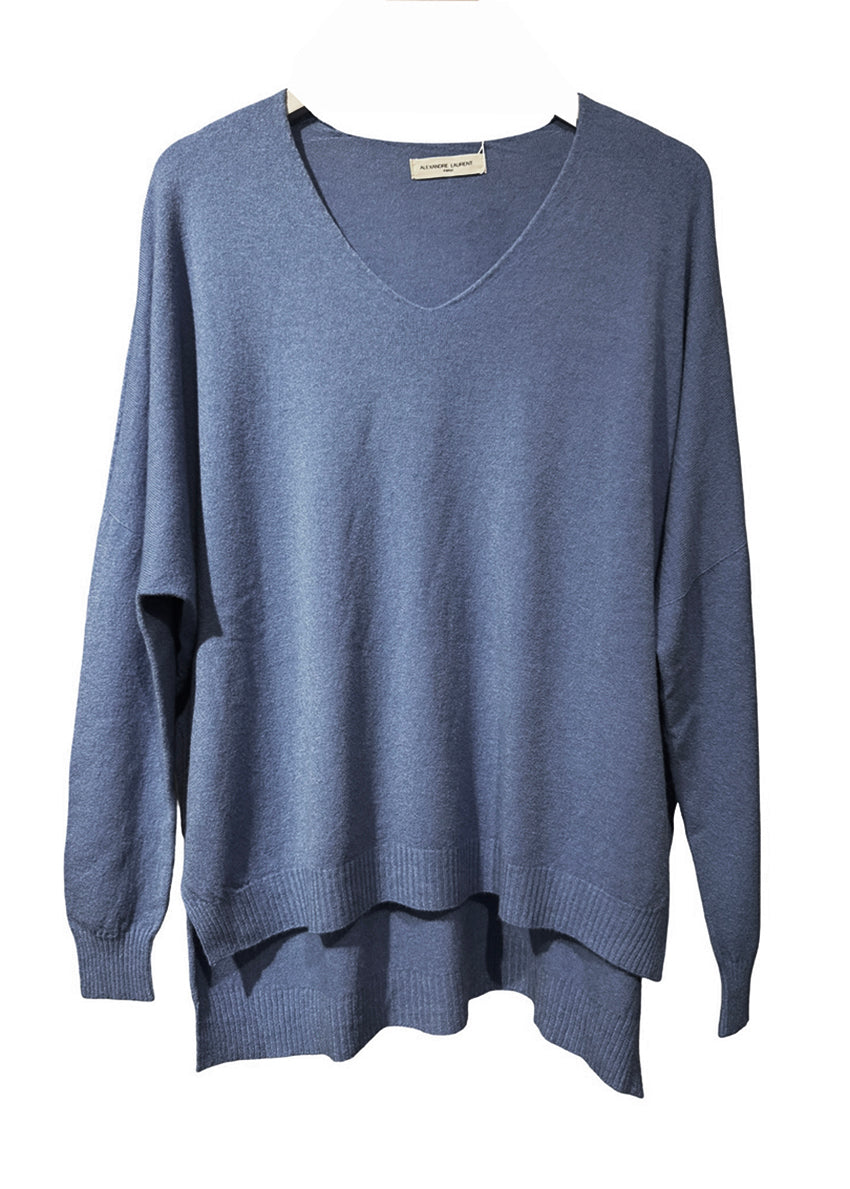 Blue sweater on a white background