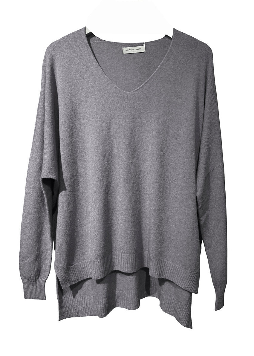Gray sweater on a white background