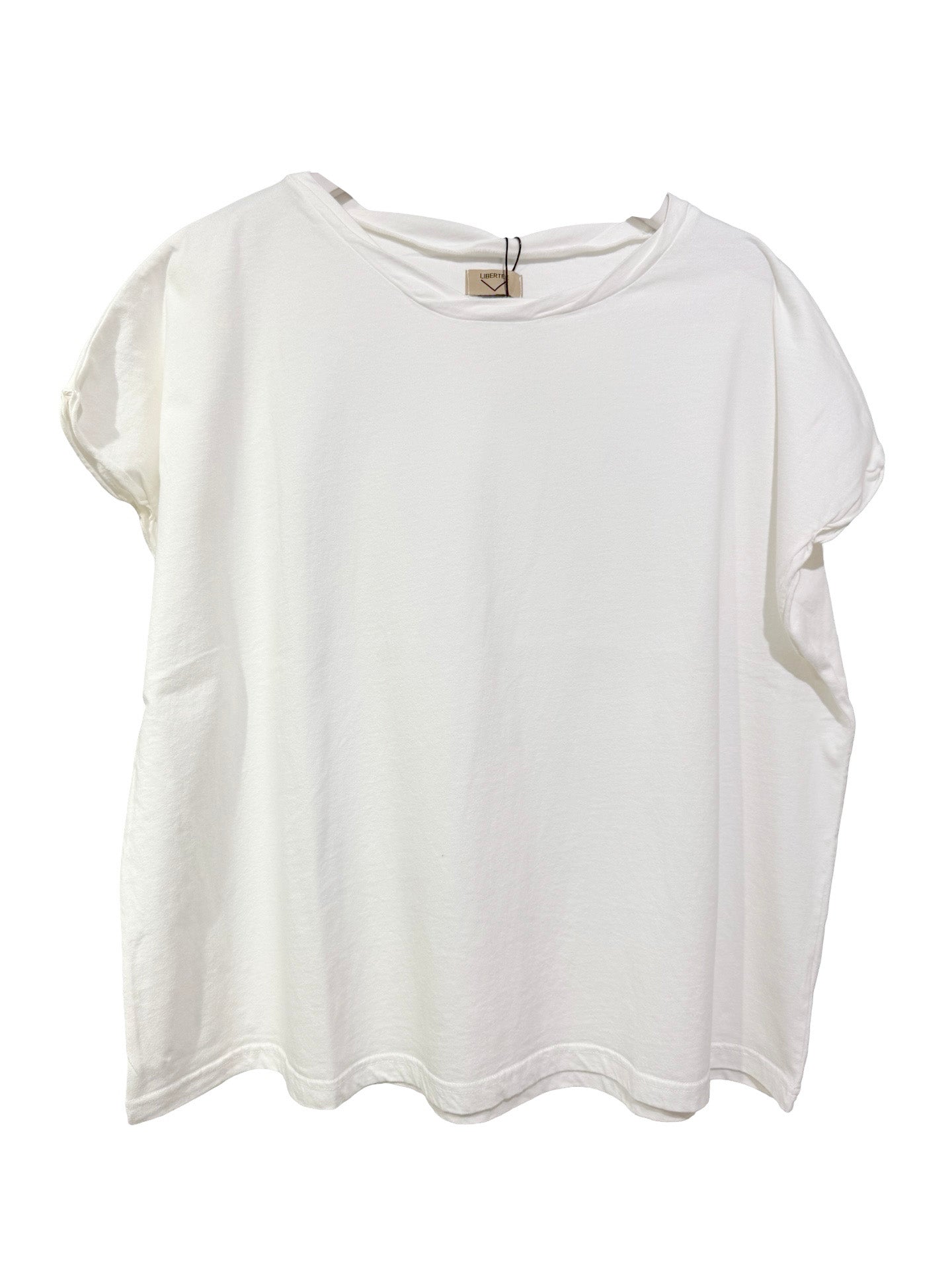 White sleeveless top on a white background