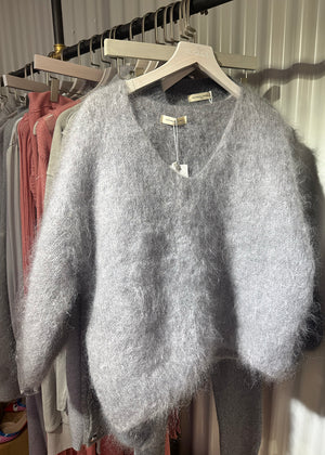 Fluffy Balloon Sleeve Knit