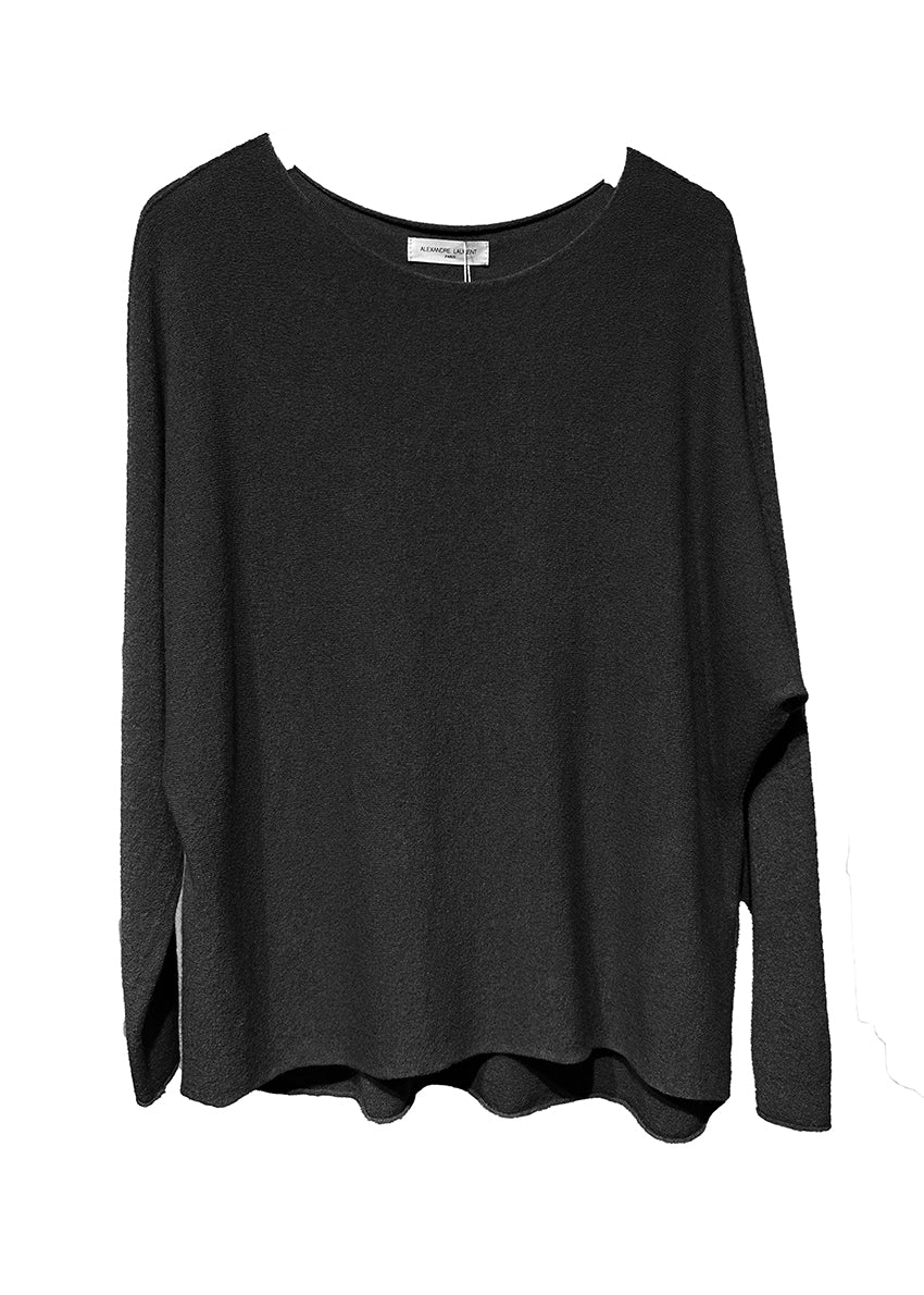 Black sweater on a white background 