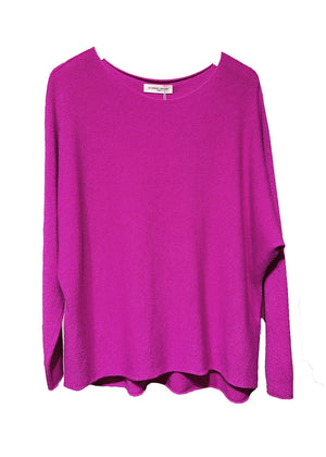 Medium violet red sweater on a white background 
