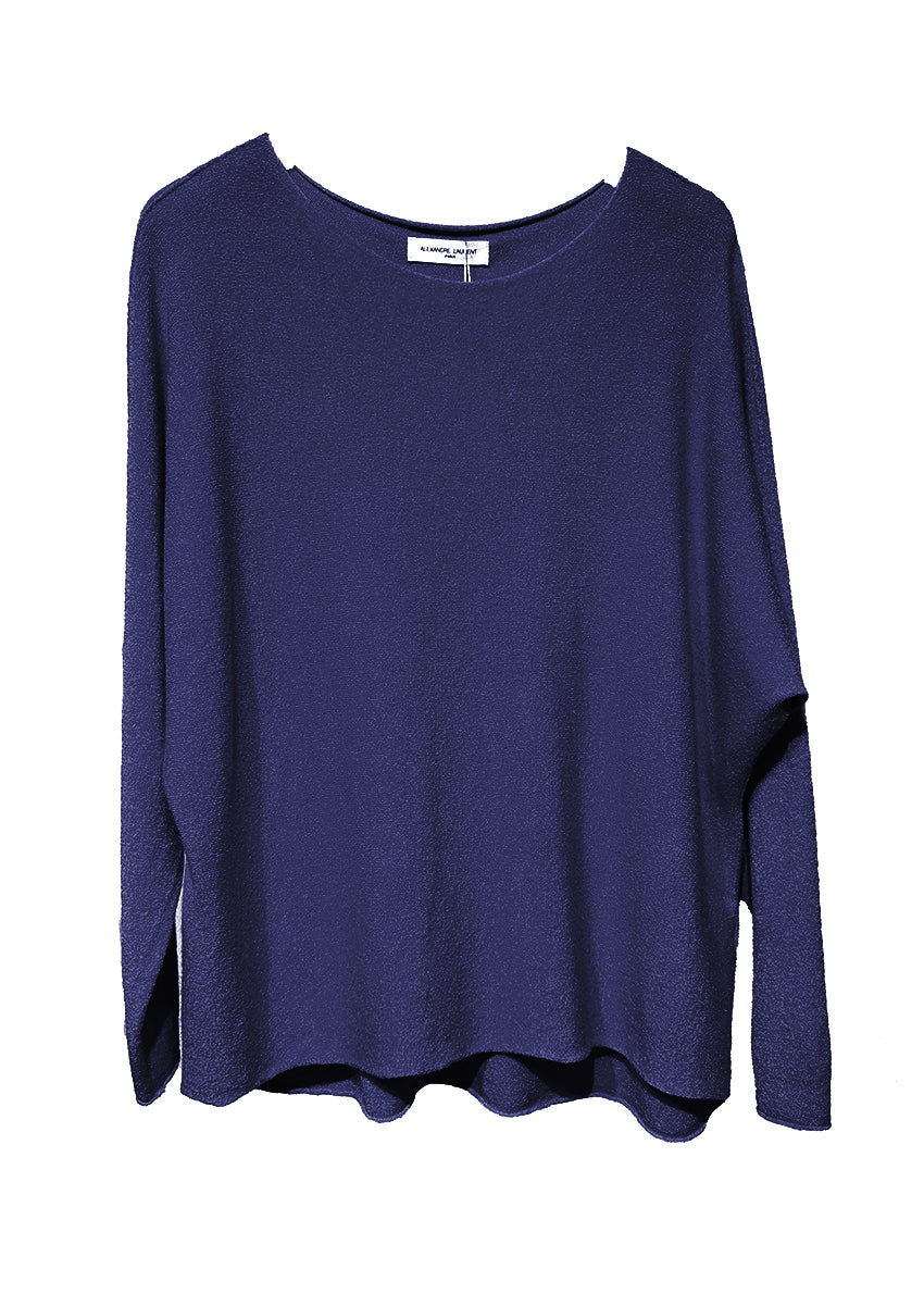 Midnight blue sweater on a white background 