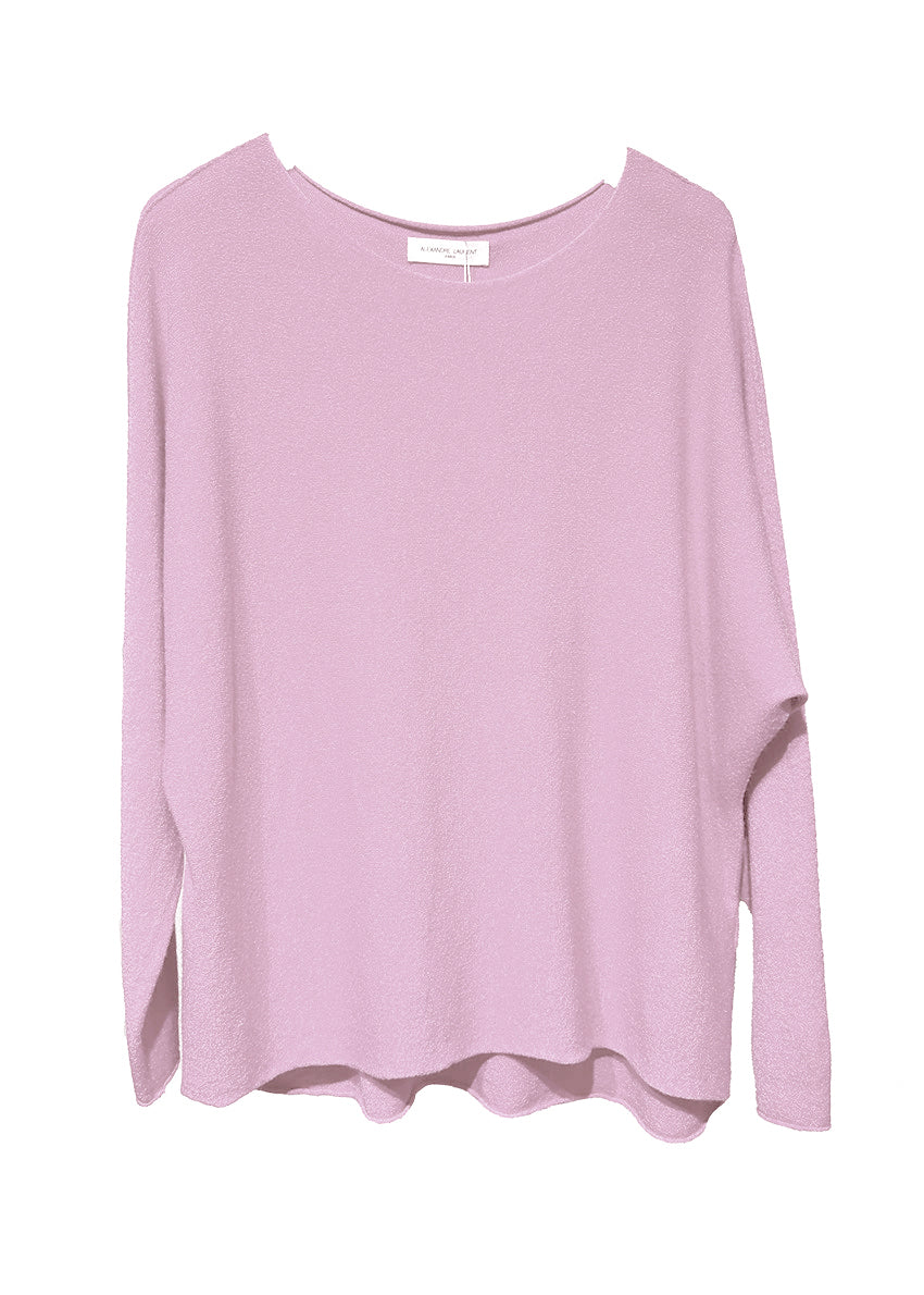 Pink sweater on a white background