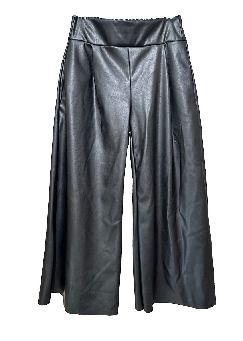 Black leather pants on a white background