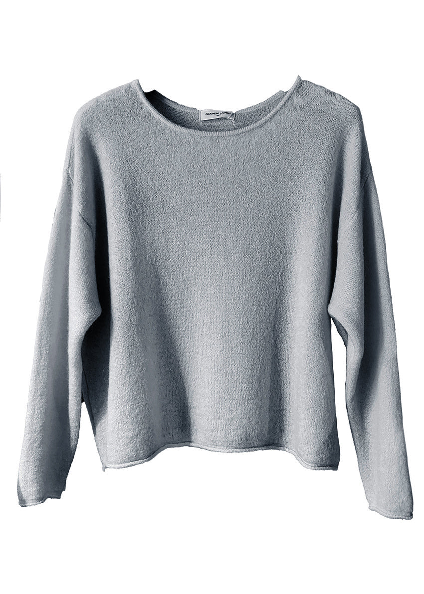Gray sweater on a white background