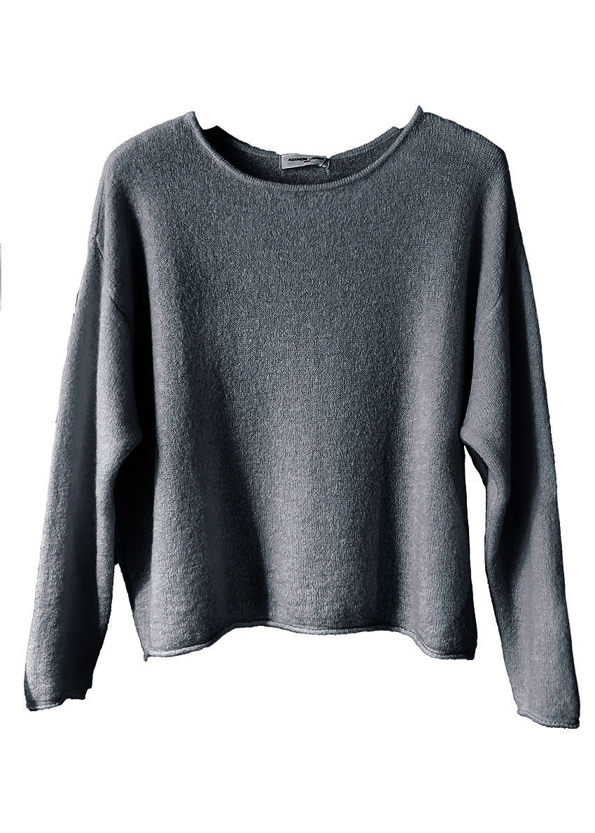 Gray sweater on a white background