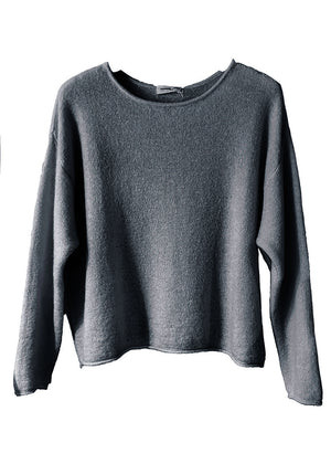 Gray sweater on a white background