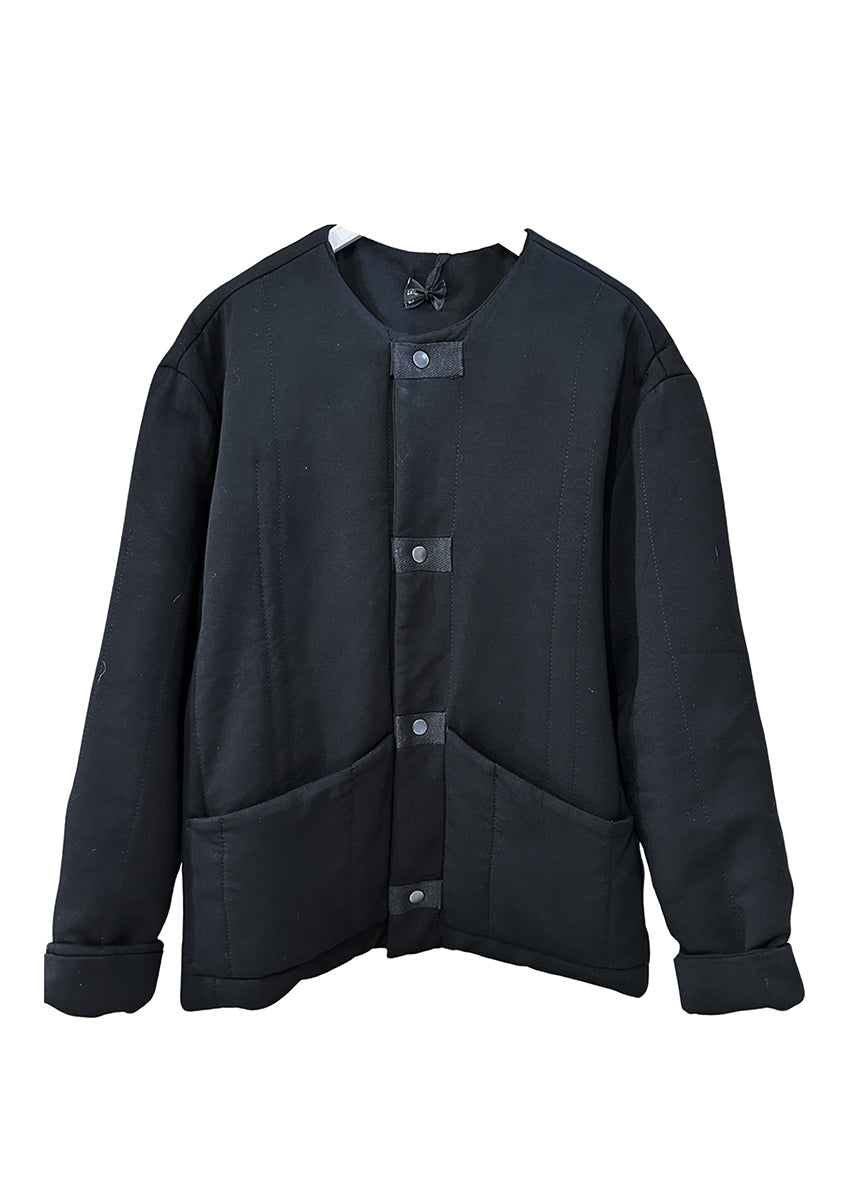 The softest texture ever, the most classic cut for a jacket, ever, this short unisex front zip jacket with two front pockets is made from soft elastic micromodal fabric filled with wadding