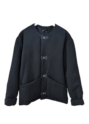The softest texture ever, the most classic cut for a jacket, ever, this short unisex front zip jacket with two front pockets is made from soft elastic micromodal fabric filled with wadding