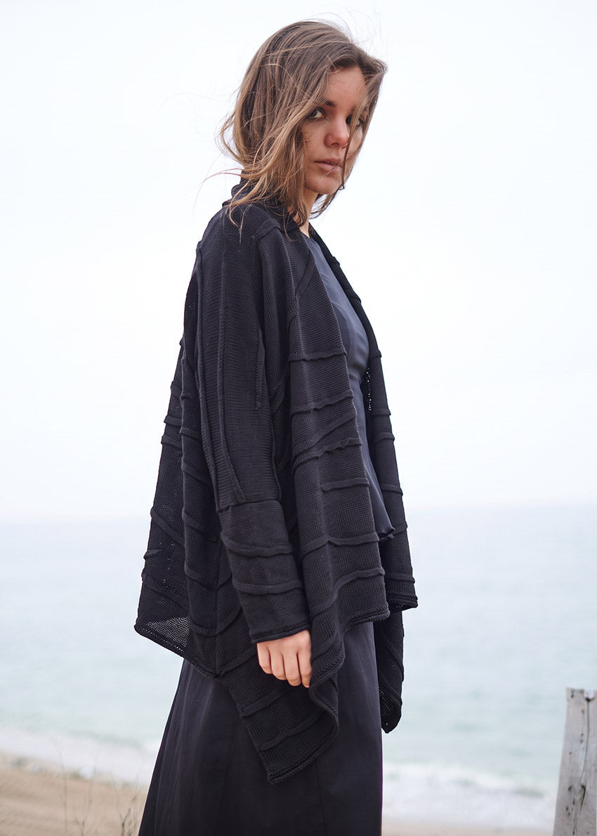 Nervures Black Cardigan