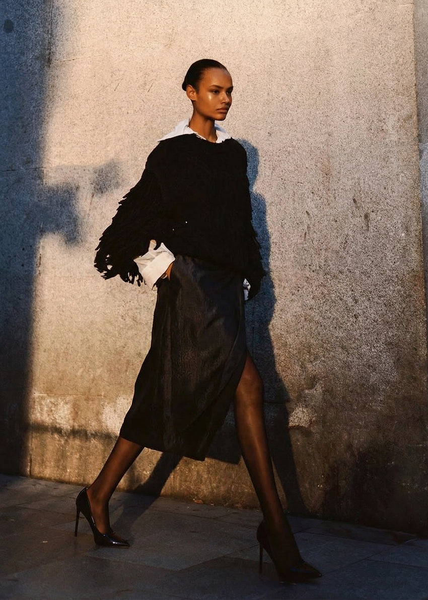 Black skirt on a white background