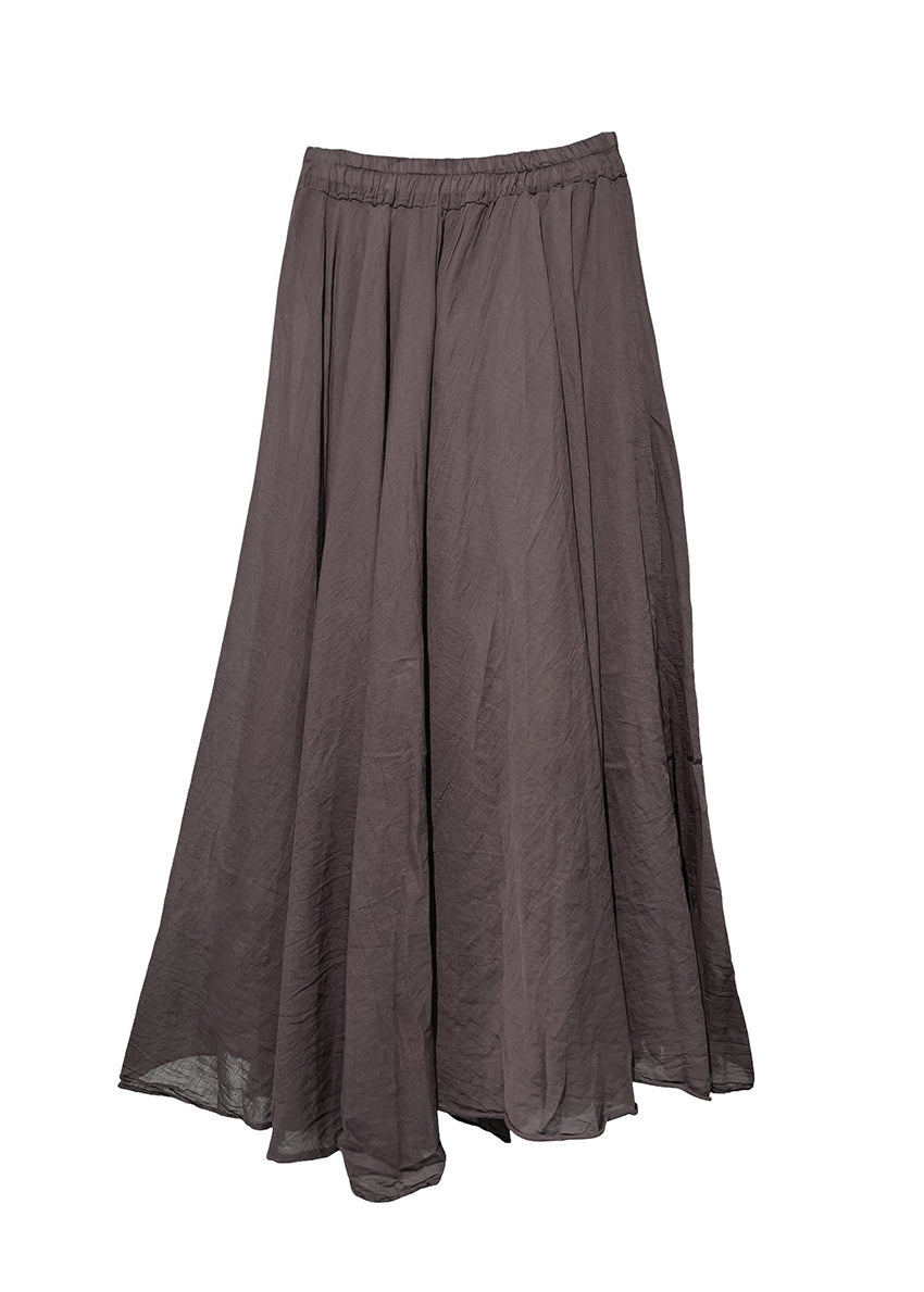 Long brown skirt on a white background