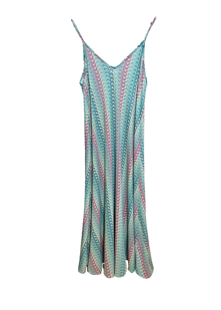 Striped dress on a white background