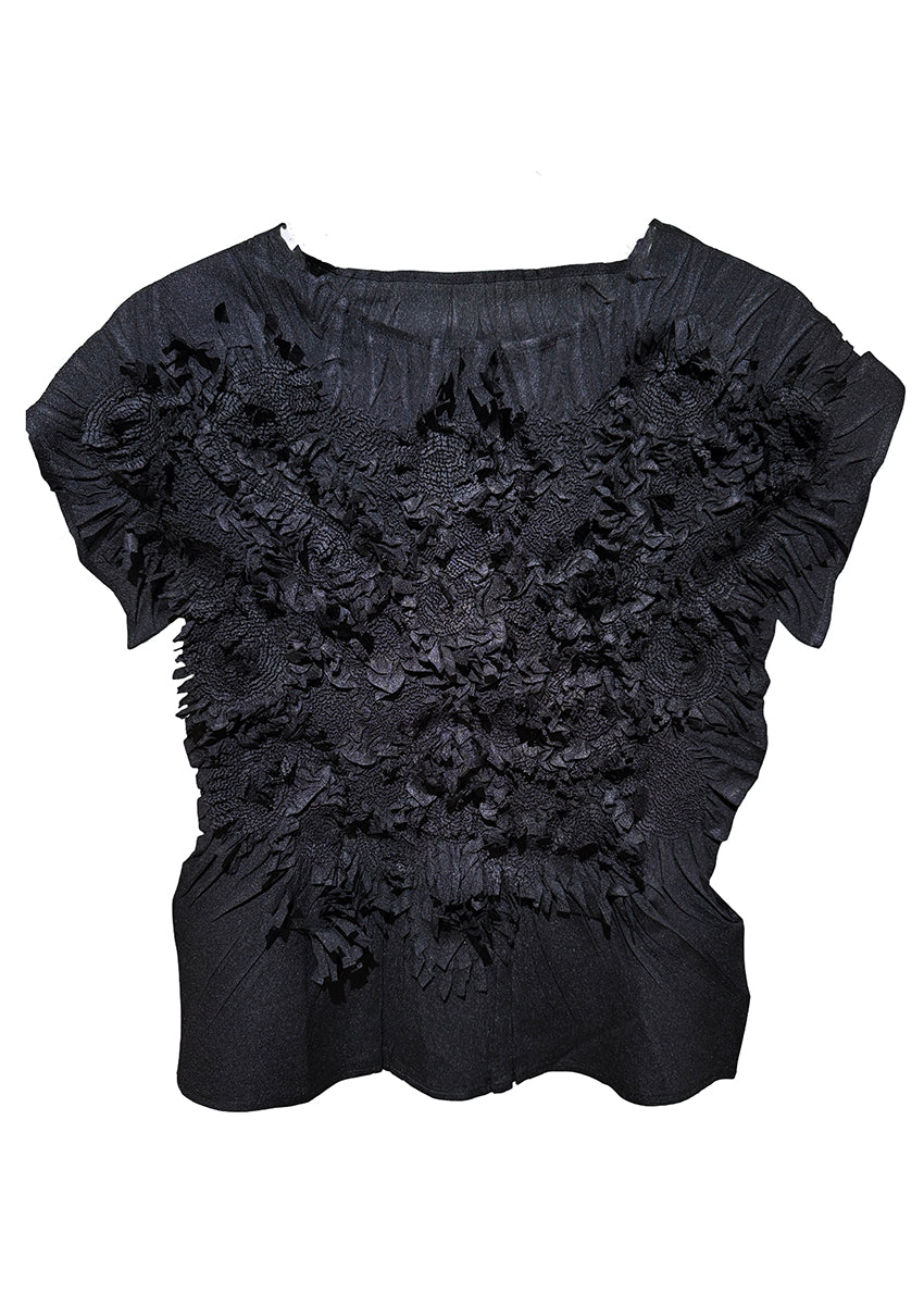 Petal Top Black