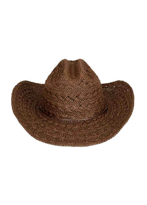 Brown cowboy hat on a white background