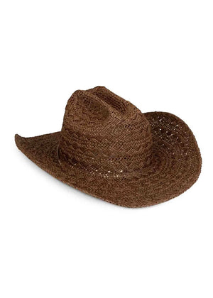 Brown cowboy hat on a white background