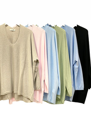 Pink V Sweater