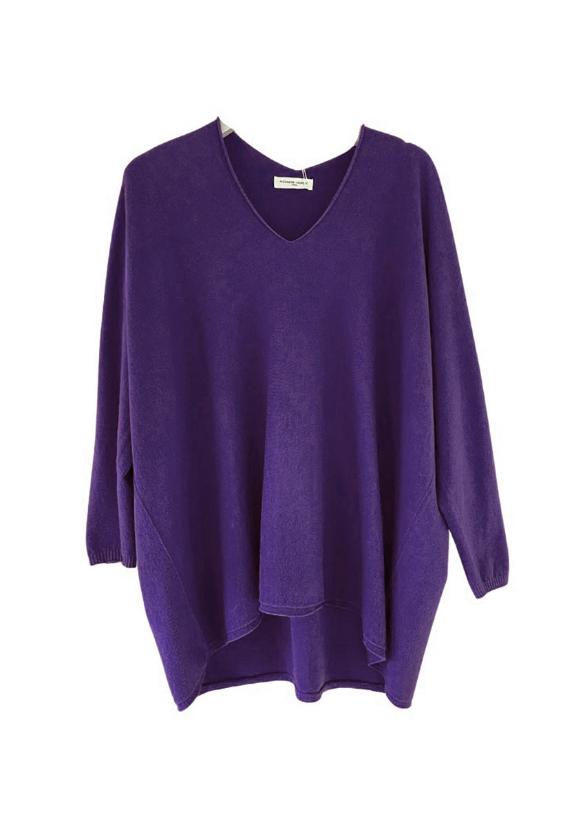 Purple sweater on a white background