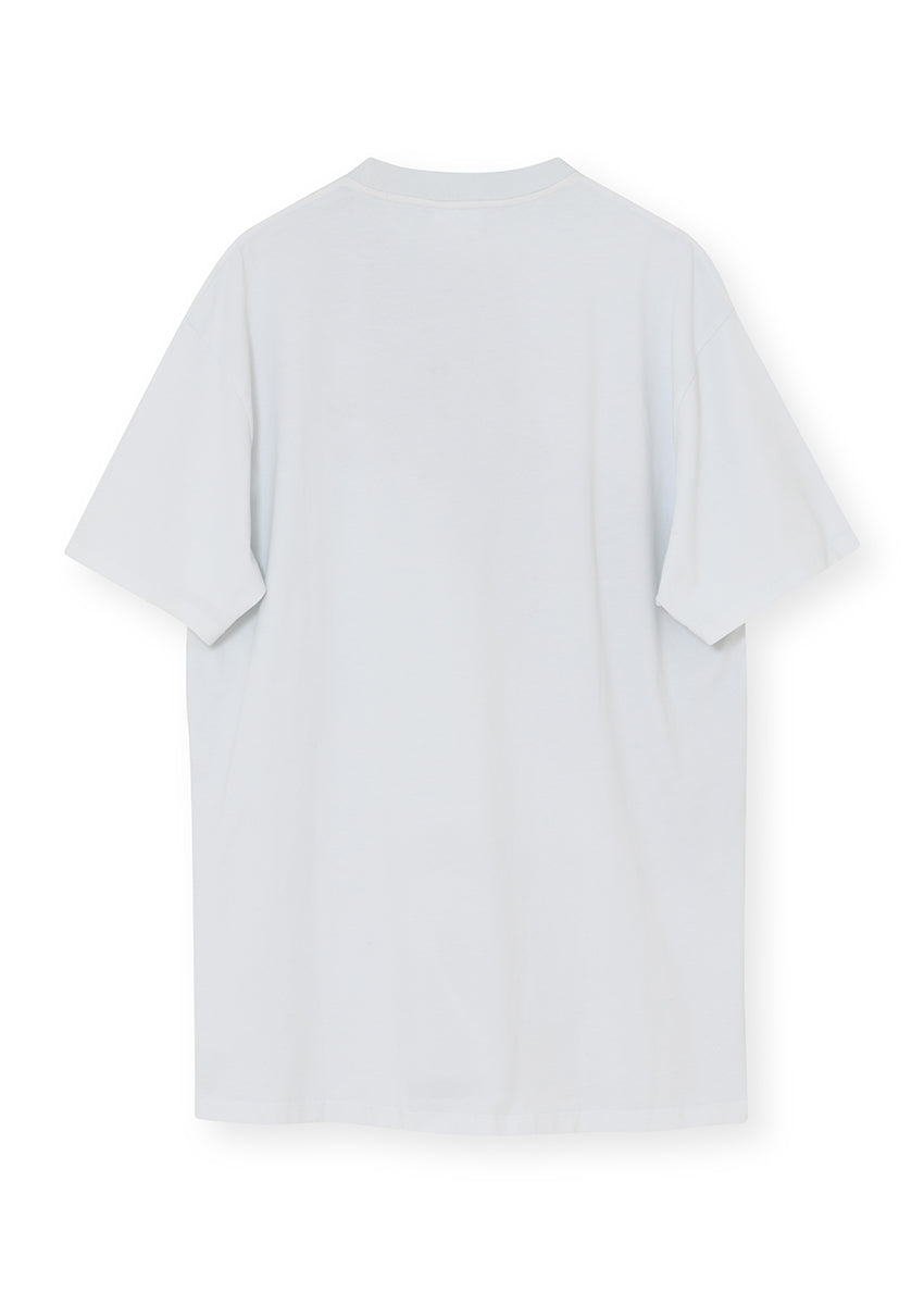 White t-shirt on a white background