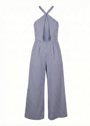 Striped jumpsuit on a white background