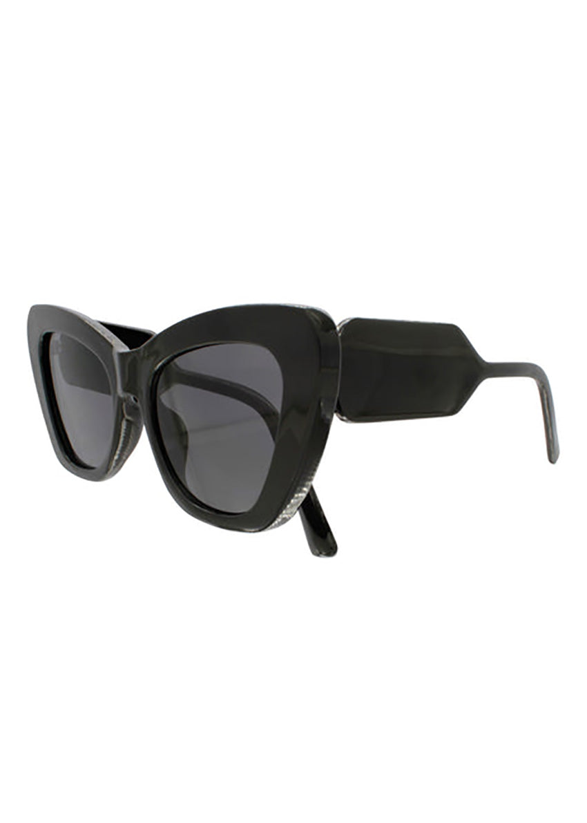 These cat-eye black sunglasses offer both fashion-forward design and practical UV400 protection, ensuring your eyes stay shielded from harmful sun rays while you make a bold statement. Perfect accessory for any occasion.