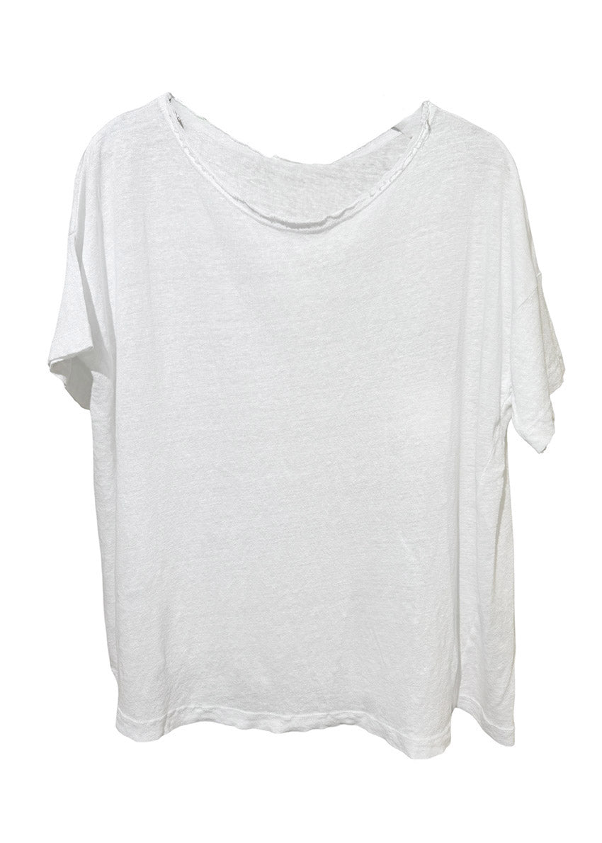 Santa T-Shirt - White relaxed-fit lightweight summer essential for women White