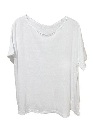 Santa T-Shirt - White relaxed-fit lightweight summer essential for women White