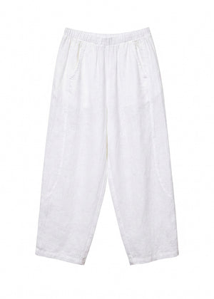 White pants on a white background