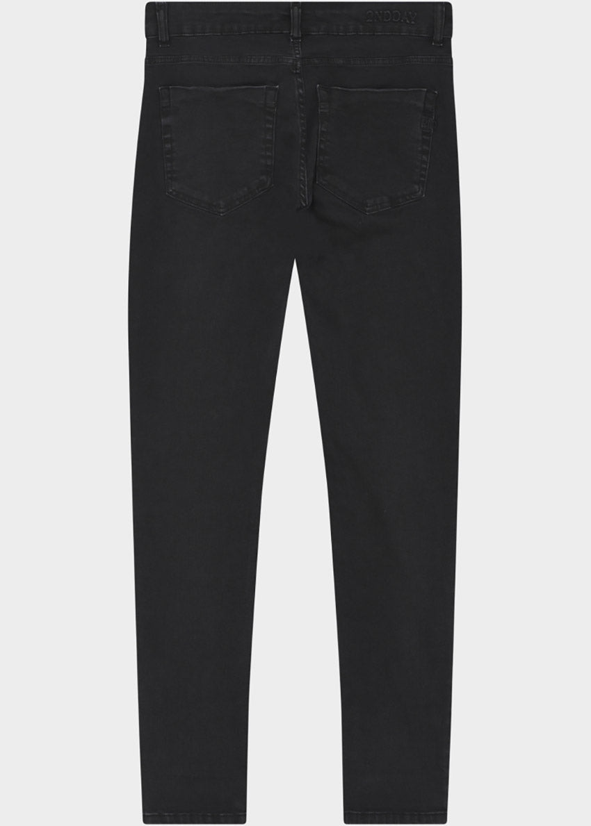 Black jeans on a white background