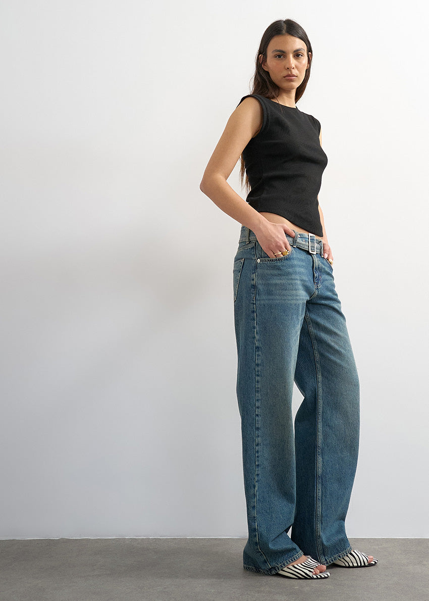 Belted Jeans