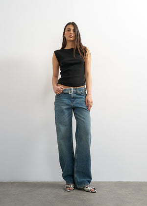 Belted Jeans