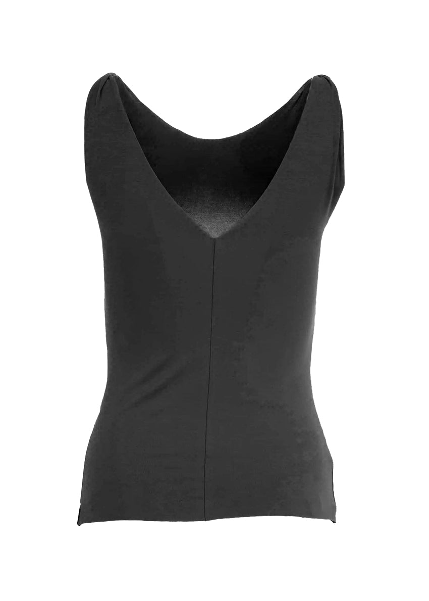 Black tank top on a white background 