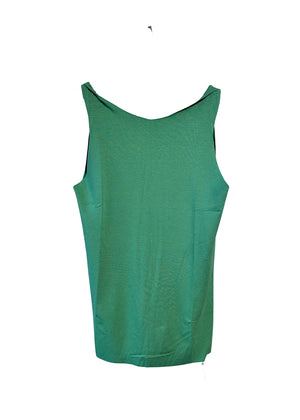 Green tank top on a white background 