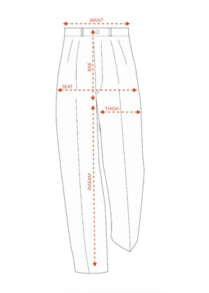 Example to take measurements for pants