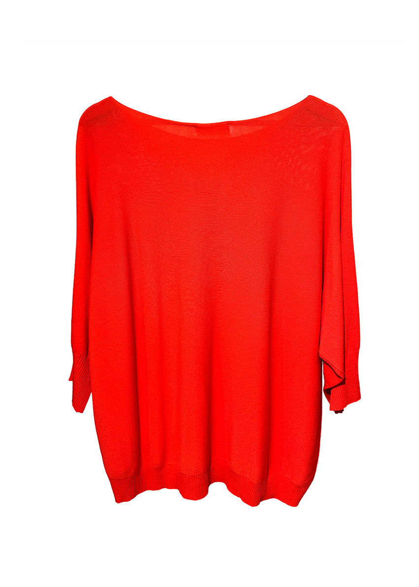 Red sweater on a white background