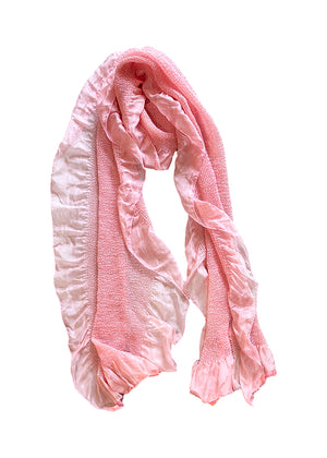 Easy coral scarf with a soft touch fabric that will melt your skin. Shawls are such an infinitely fun accessory. They're a great way to stay warm while looking stylish.