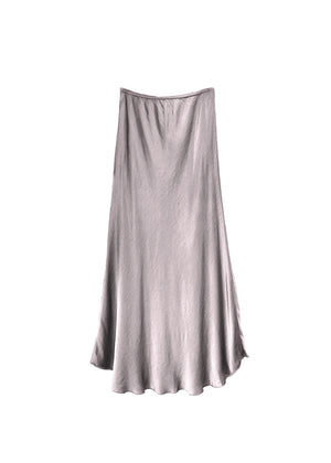Long light gray skirt on a white background
