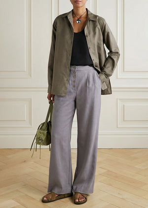 Straight Cut Wool Pants