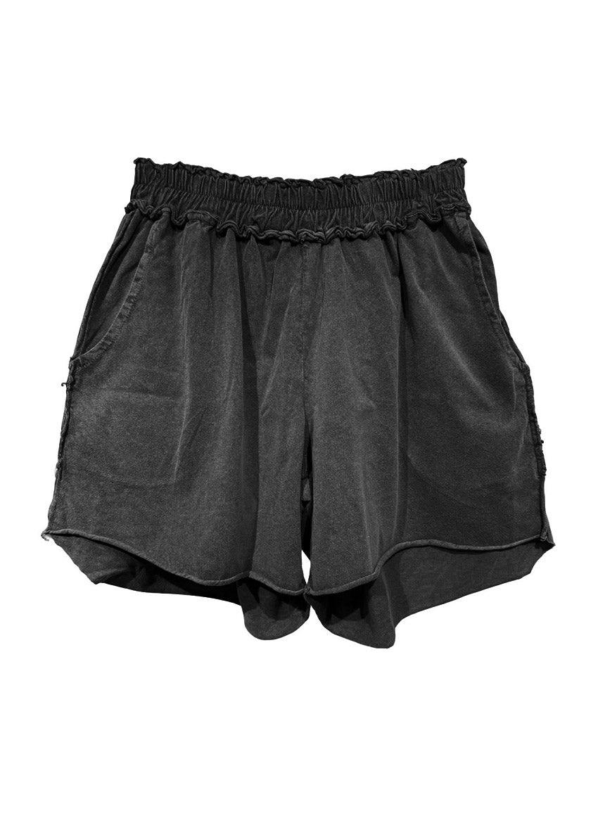 Black shorts on a white background