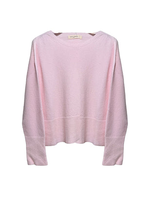 Pink sweater on a white background