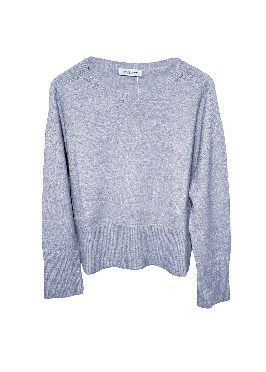 Light blue sweater on a white background